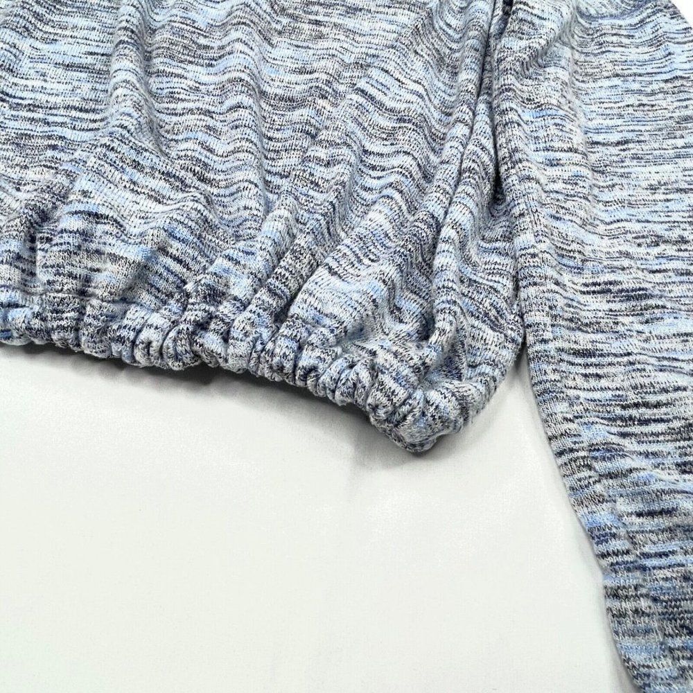 Aerie Cinched Long Sleeve sweatshirt Top Blue - Picture 5 of 8